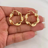 Candongas Demi 4.9 g / 1 1/4 in Oro Amarillo 18K
