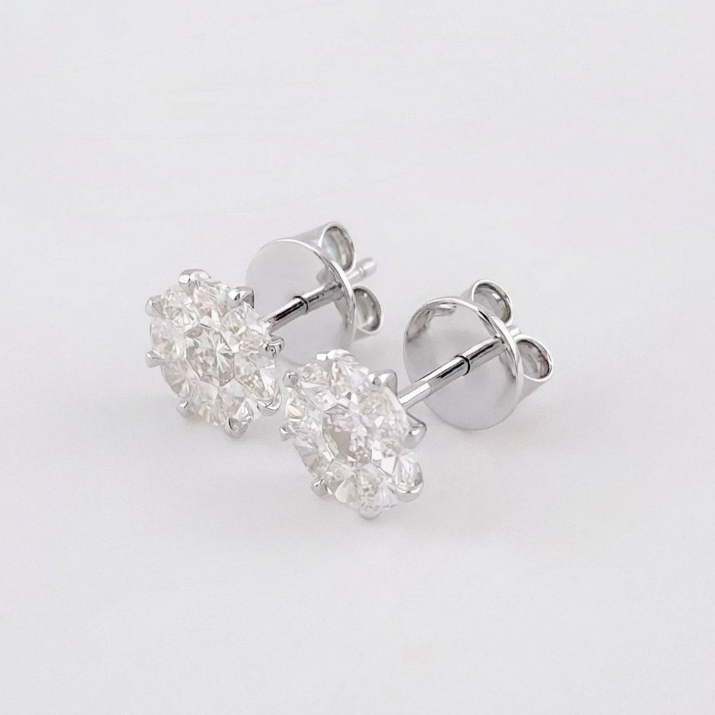 Topos Diamante Flush 1,04 Qts 2.1 g / in / 4 mm Oro Blanco 18K