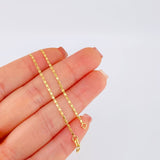 Cadena Plana 1.05 g / 17 3/4 in / 1.25 mm Oro Amarillo 18K