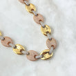 GC Chain 92.65gr / 45cm / 17mm Polished White Zircons Three 18K Golds ©