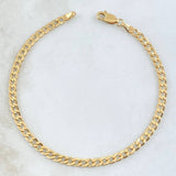 Cuban Links Bracelet 2.7gr / 19cm / 3.5mm Yellow Gold +1 18K