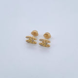 Topos Ola Cruzada 1.15gr / Circones Blancos Oro Amarillo 18K &