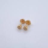 Topos Bisel 0.6gr / Circon Blanco Oro Amarillo 18K &