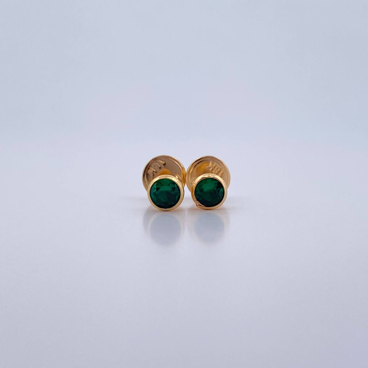 Topos Bisel 0.5gr / Circon Verde Oro Amarillo 18K &