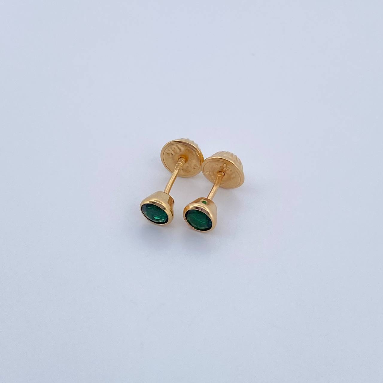 Topos Bisel 0.5gr / Circon Verde Oro Amarillo 18K &