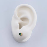 Bezel Stud Earrings 0.45gr / 3mm Yellow Gold 18K &