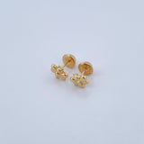 Stud Earrings Bee 0.5gr / Smooth 18K Yellow Gold &