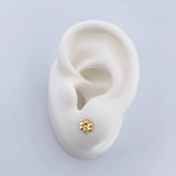 Stud Earrings Bee 0.5gr / Smooth 18K Yellow Gold &