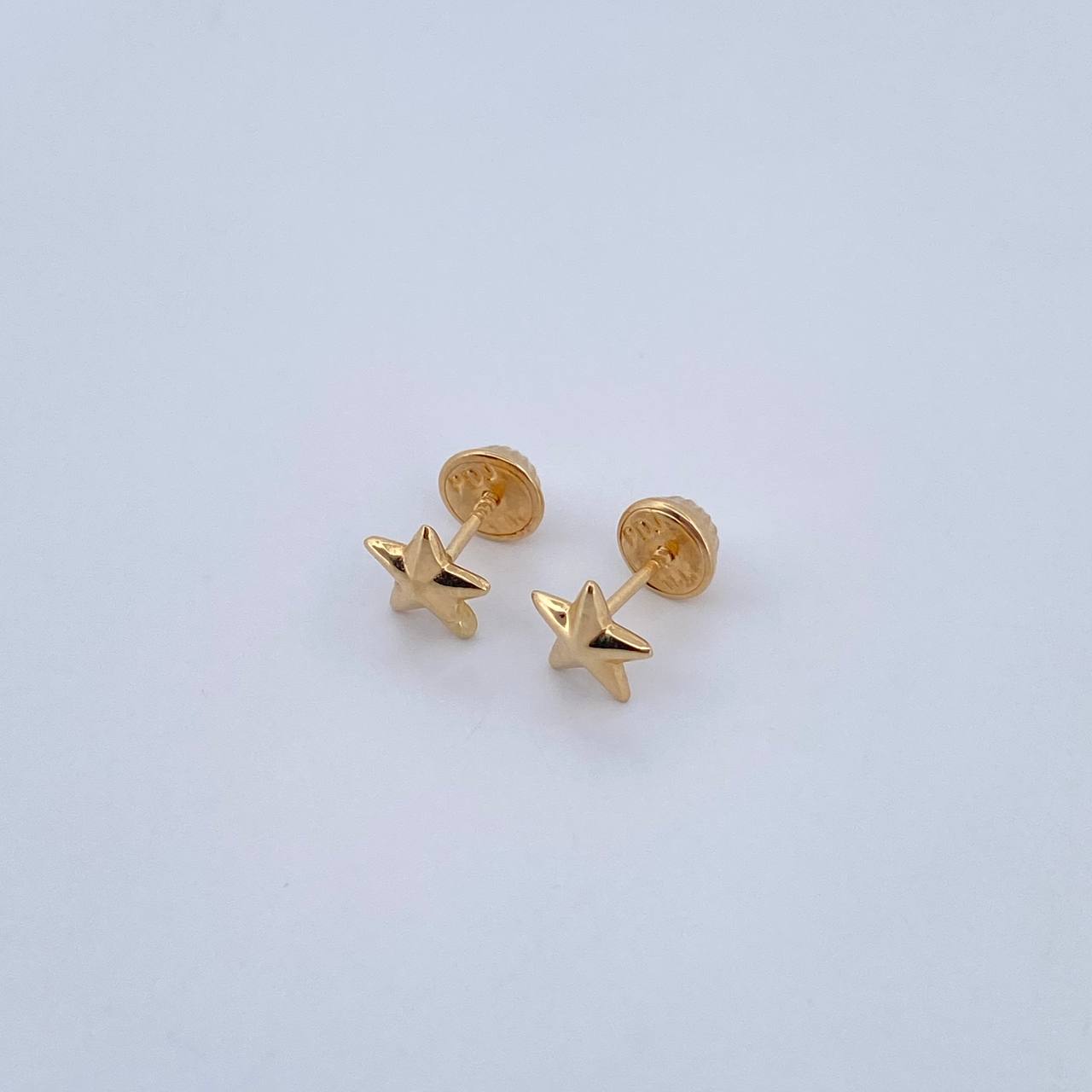 Topos Estrella 0.55gr / Lisos Oro Amarillo 18K &