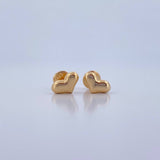 Stud Earrings Heart 0.8gr / Yellow Gold Stamped 18K $