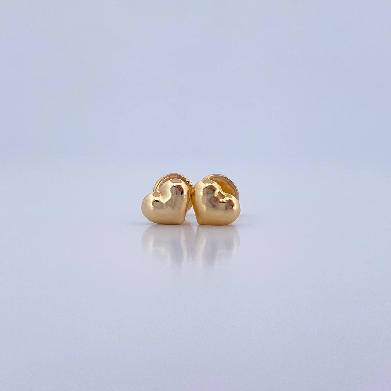Stud Earrings Heart 0.65gr / Yellow Gold 18K Stamped $