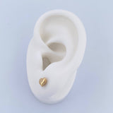 Stud Earrings Heart 0.65gr / Yellow Gold 18K Stamped $