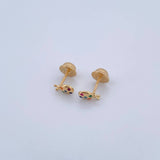 Topos Mariquita 0.65gr / Circones Colores Oro Amarillo 18K &