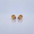 Topos Mariquita 0.65gr / Circones Colores Oro Amarillo 18K &