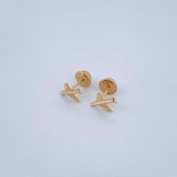 Topos Avion 0.55gr / Lisos Oro Amarillo 18K &