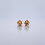Topos Estrella 0.6gr / Circones Colores Oro Amarillo 18K &