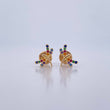 Topos Libelula 0.85gr / Circones Colores Oro Amarillo 18K &