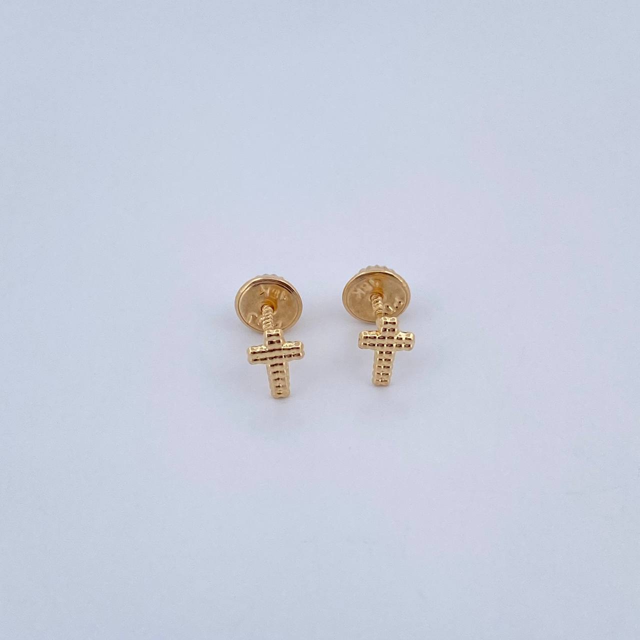 Topos Cruz 0.4gr / Punteada Oro Amarillo 18K &