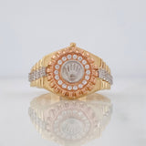 Anillo Corre Corona 6.3 g / T9 3/4 Tres Oros 18K