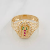 Anillo Virgen Guadalupe 3.3 g / T8 Oro Amarillo 18K