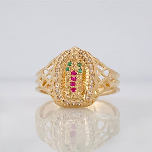 Anillo Virgen Guadalupe 3.3 g / T8 Oro Amarillo 18K