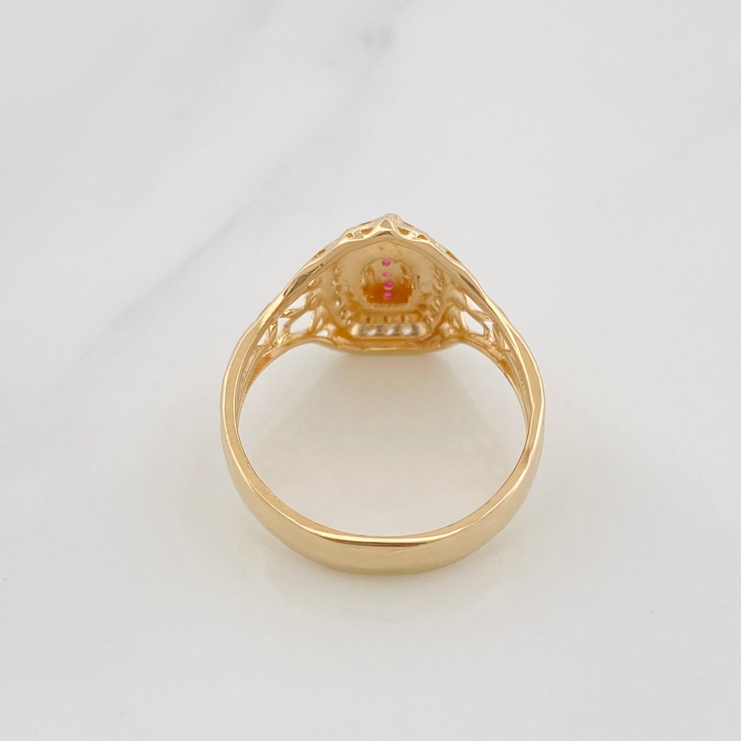 Anillo Virgen Guadalupe 3.3 g / T8 Oro Amarillo 18K