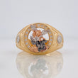 Anillo San Miguel Arcángel 6.05 g / T9 3/4 Tres Oros 18K