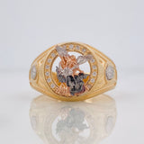 Anillo San Miguel Arcángel 6.05 g / T9 3/4 Tres Oros 18K