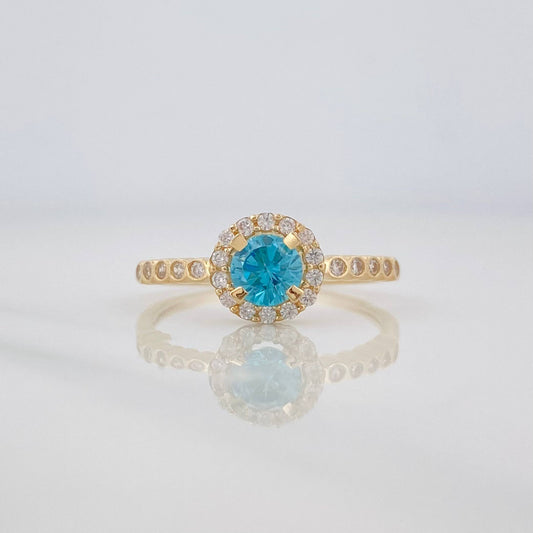 Halo Ring 2.15g / T6 3/4 Yellow Gold 18K