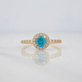 Anillo Halo 2.15g / T6 3/4 Oro Amarillo 18K