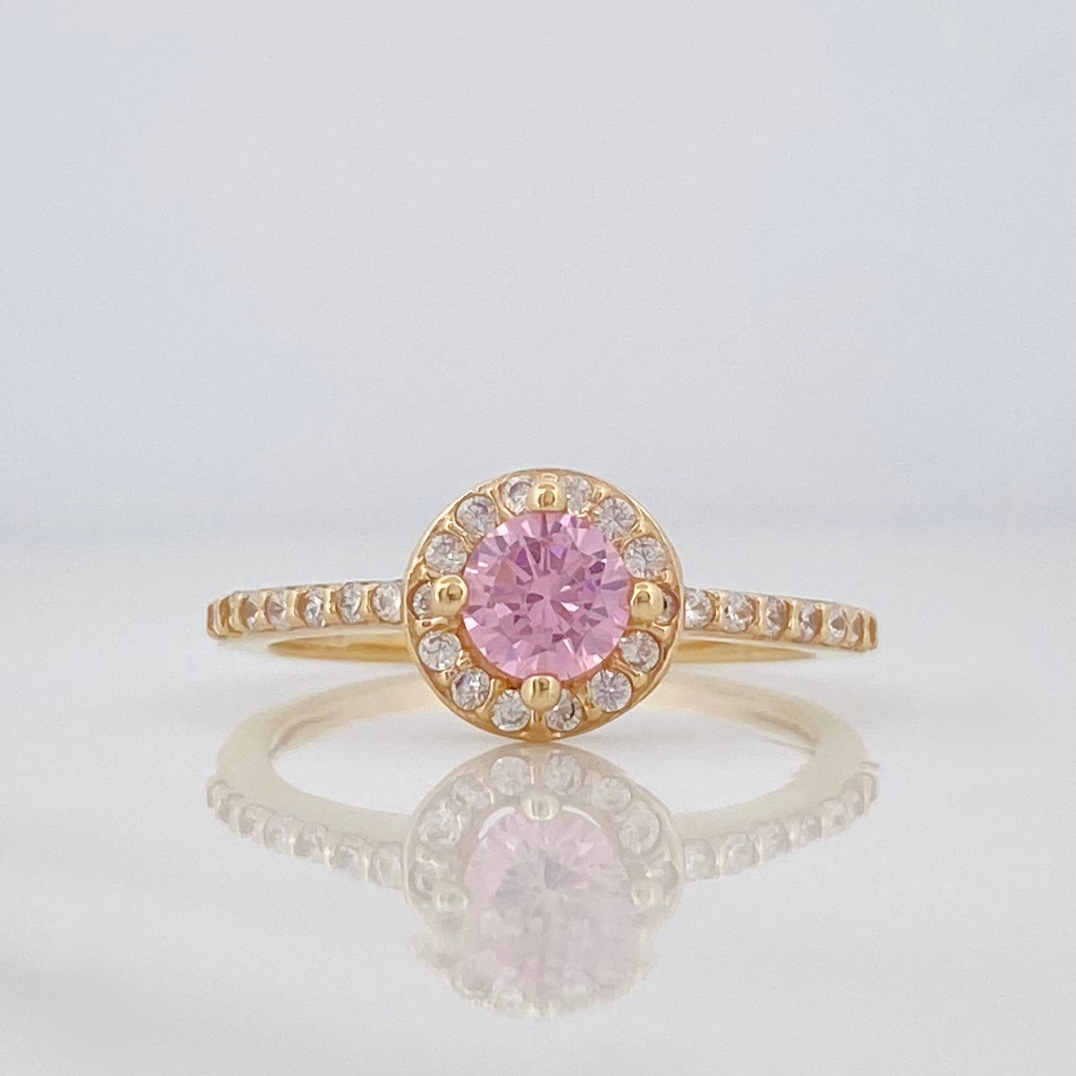Anillo Halo 2.6 g / T7 1/2 Oro Amarillo 18K