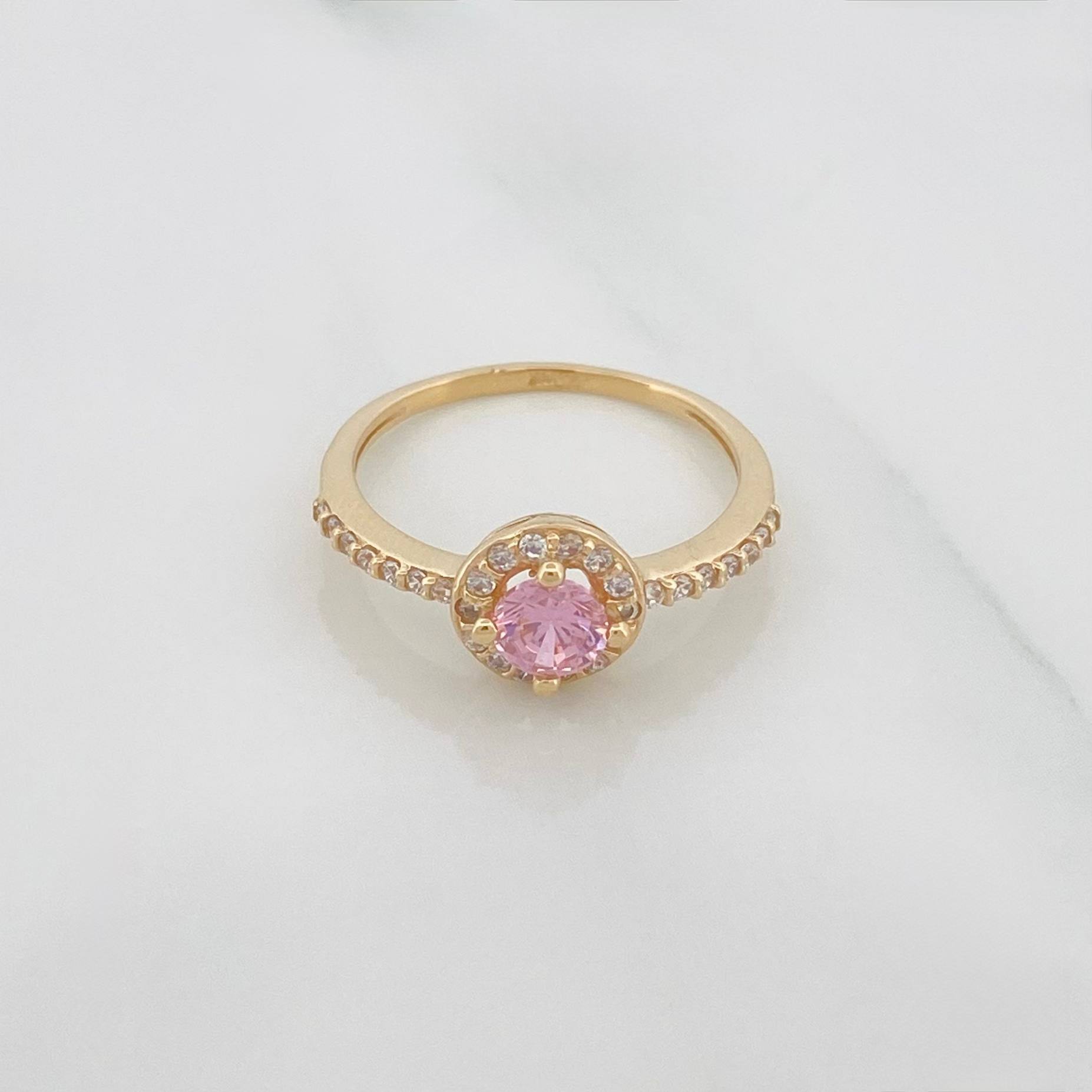 Anillo Halo 2.6 g / T7 1/2 Oro Amarillo 18K