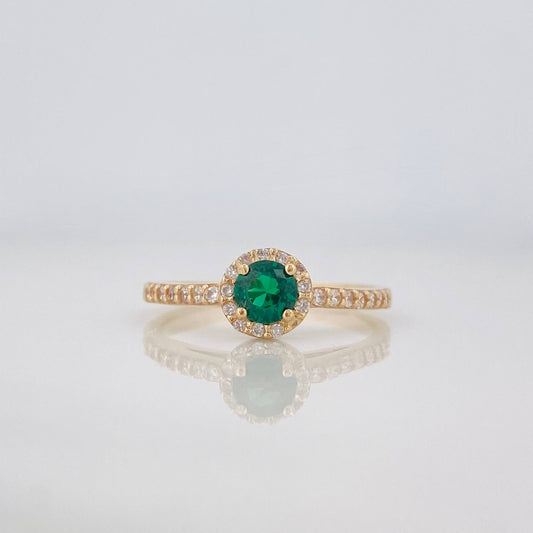 Anillo Halo 2.35 g / T6 3/4 Oro Amarillo 18K