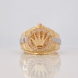 Anillo Corona 7.2g / T8 1/2 Dos Oros Amarillo Blanco 18K