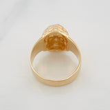 Anillo Rostro Cristo 7.75 g / T9 Dos Oros Amarillo Blanco 18K