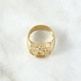 Anillo Herradura Caballo 6.1gr / T9 1/4 / Liso Oro Amarillo 18K ©