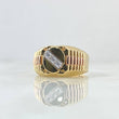 Anillo Correa Trinity 8.65gr / T11 / Circones Blancos Tres Oros 18K ©