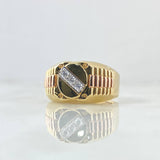 Anillo Correa Trinity 8.65gr / T11 / Circones Blancos Tres Oros 18K ©