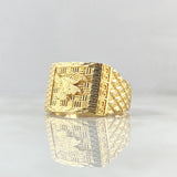 Anillo Aguila Tejida Cuadrado 11.05gr / T12 / Texturizado Oro Amarillo 18K ©