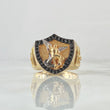Anillo Virgen Guadalupe Marco Filigrana 3.75gr / T5 1/4 / Cruz Silueta Oro Amarillo 18K ©