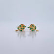 Topos Hojas 0.75gr / Circones Verdes Oro Amarillo 18K &