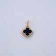 Pendant Clover 1.25gr / 1.6cm / Black Onyx 18K Yellow Gold &