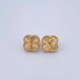 Topos Trebol 3.2gr / Diamantados Oro Amarillo 18K &
