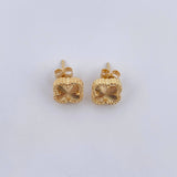 Topos Trebol 2.55gr / Diamantados Oro Amarillo 18K &