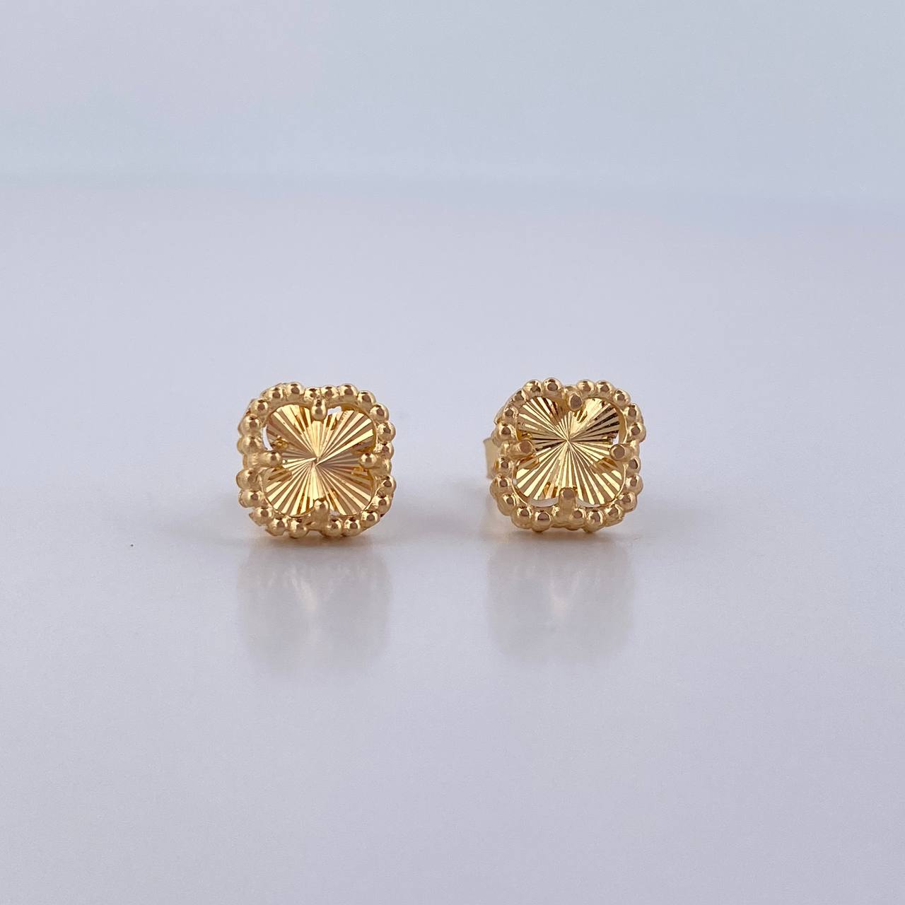 Topos Trebol 2.05gr / Diamantados Oro Amarillo 18K &