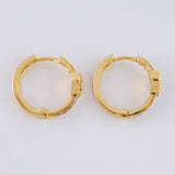 Hoop Earrings Heart Dense 2.2g / 1/2 in 18K Yellow Gold
