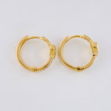 Candongas Corazón Tupido 2.25g / 1/2 in Oro Amarillo 18K
