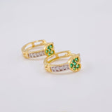 Candongas Corazón Tupido 2.25g / 1/2 in Oro Amarillo 18K