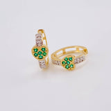 Candongas Corazón Tupido 2.25g / 1/2 in Oro Amarillo 18K
