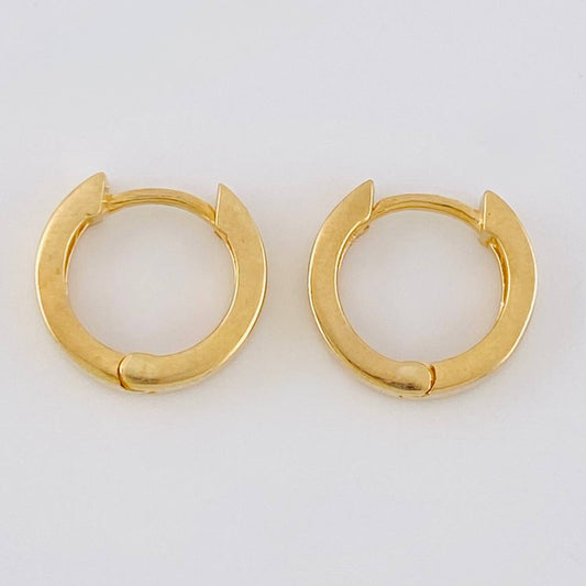 Hoop Earrings Carril 1.55g / 1/2 in Yellow Gold 18K